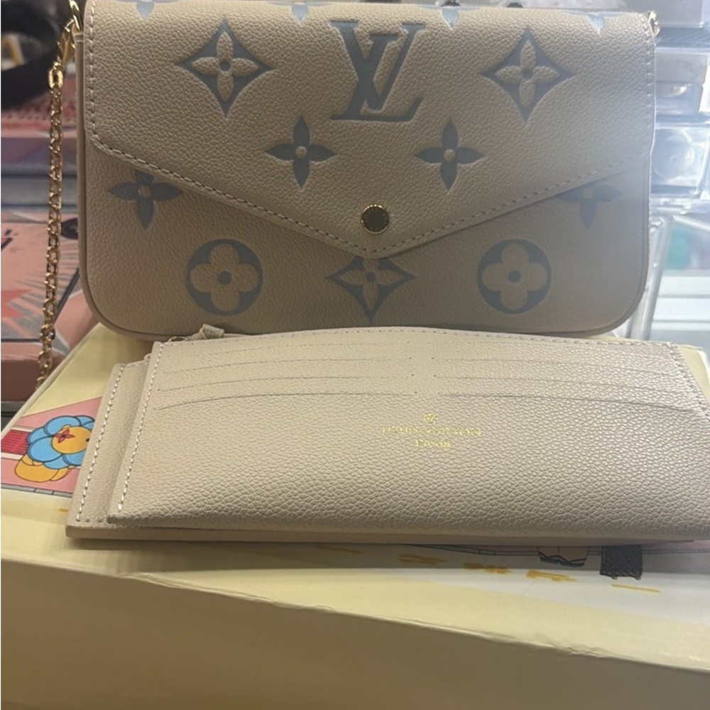 Beige Textured Wallet